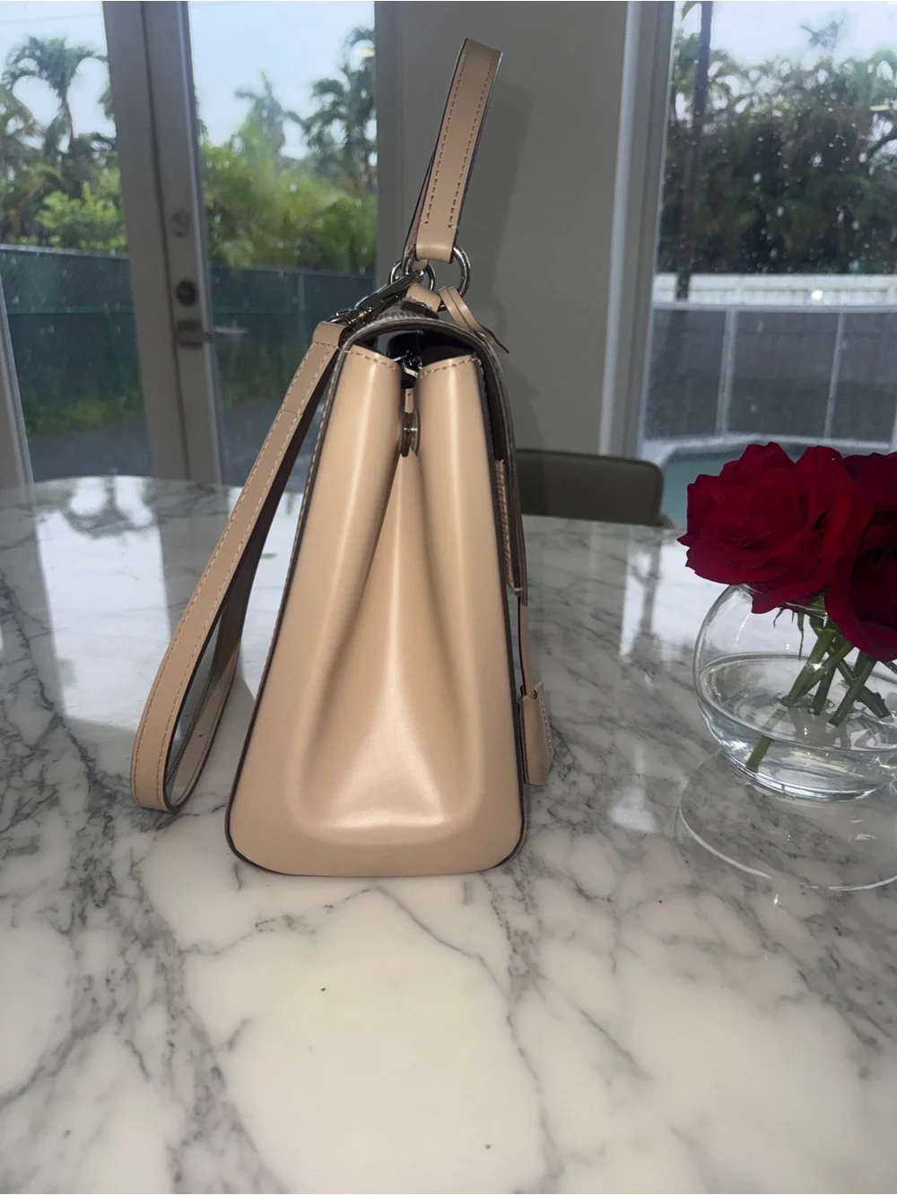 Louis Vuitton Beige Epi Leather Top Handle Satchel